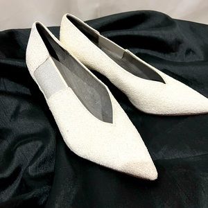 Free People size 38 or 8 white beaded pumps‎ wedding shoes